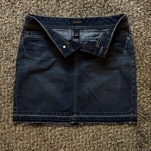 White House Black Market Dark Indigo Denim Mini Skirt